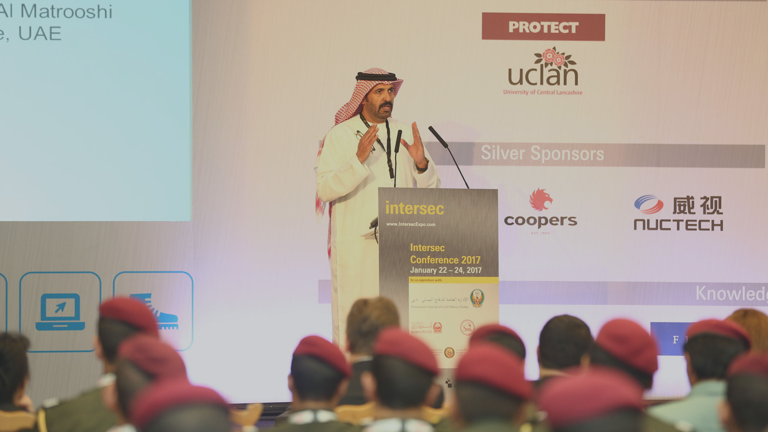 intersec fire conference speaker on stage