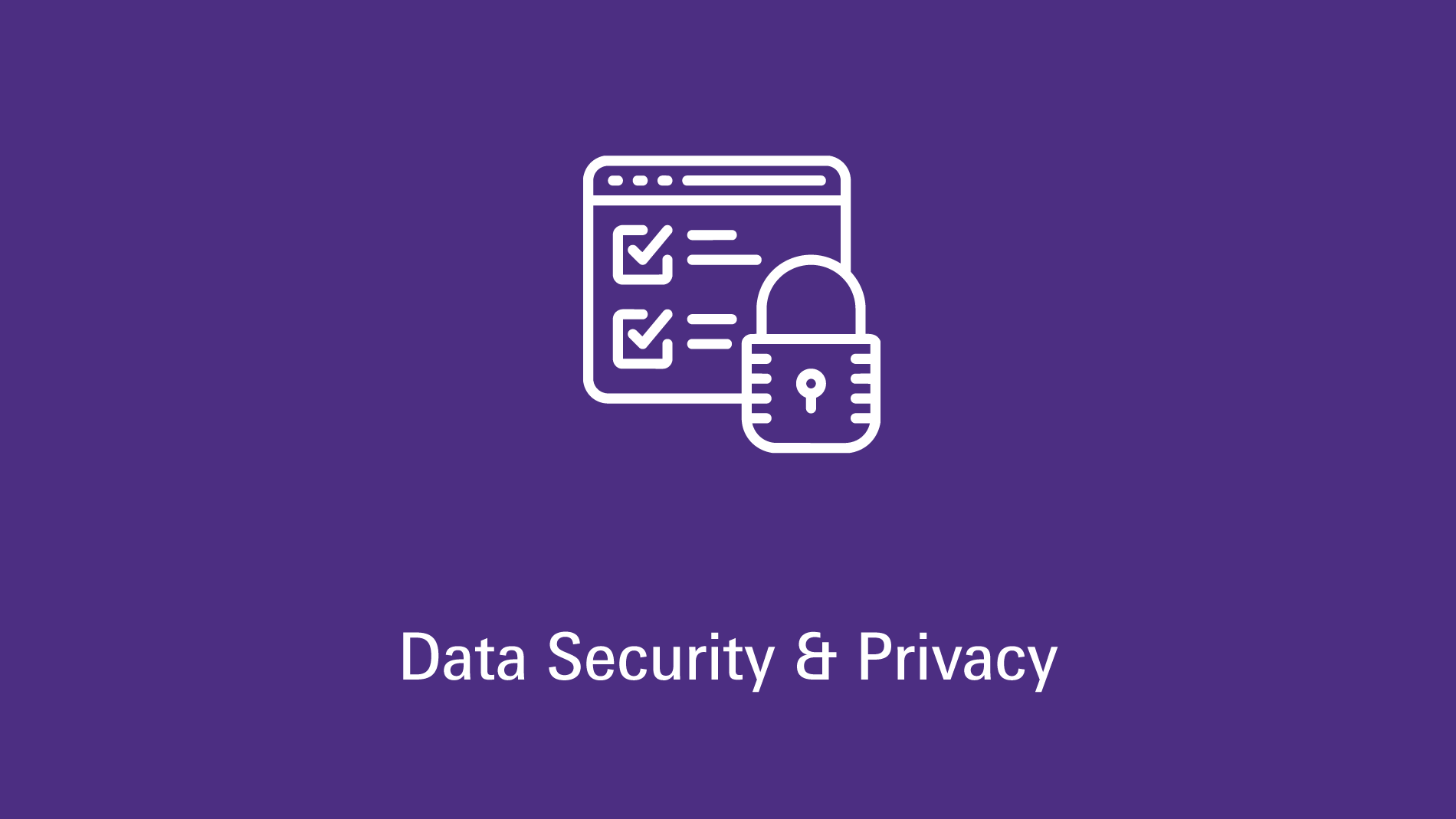 Data Security & Privacy