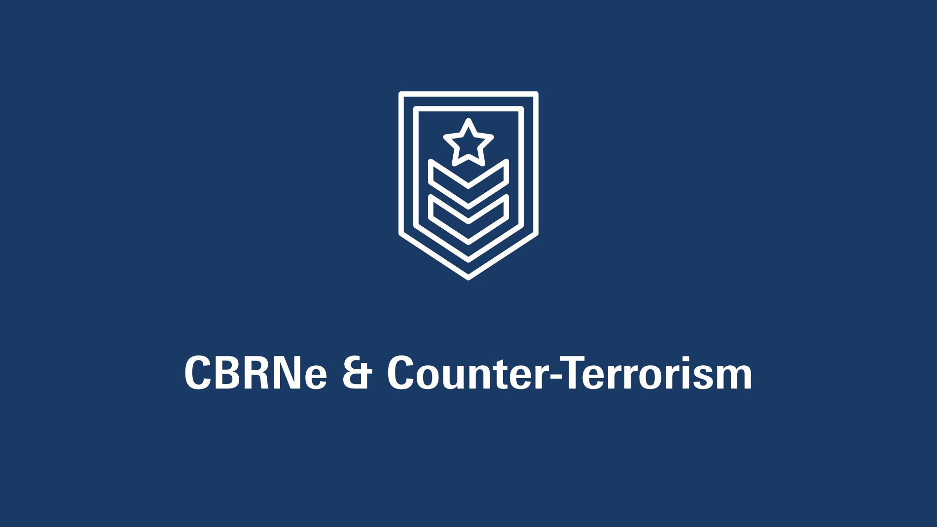 CBRNe & Counter-Terrorism